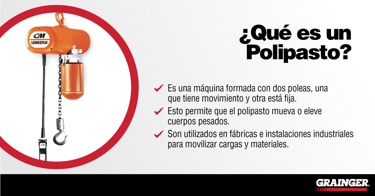 GraingerMexico's tweet photo. ¡Ahora ya sabes qué es un polipasto y cuán útil es en las empresas! 
Recuerda que en Grainger puedes encontrarlos de marca CM. ¡Ingresa para conocerlos! https://t.co/JQM28RbG3h https://t.co/PxraoI9yN2
