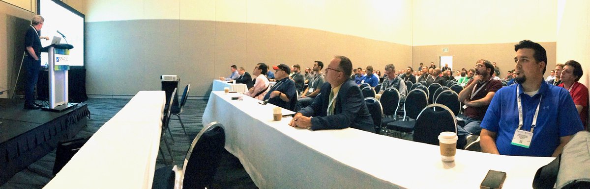 Kaarta3D's tweet photo. Lots of eager learners hearing about #indoormobilemapping here at #Spar3D2019 and #AECNEXT2019. @Kaarta3D CEO Kevin Dowling offers his extensive expertise on the evolution of the fundamental localization robotics tech that fuels today's mobile mapping systems. https://t.co/TaN46MvShC