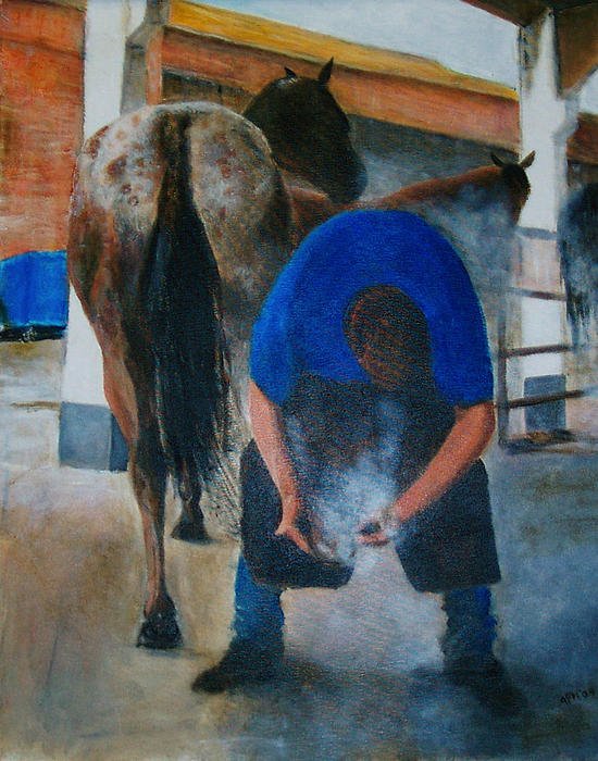 AnnefMarshall's tweet photo. New artwork for sale! - "the farrier" - https://t.co/daVsi9L1CJ @fineartamerica https://t.co/CsLEue6udj
