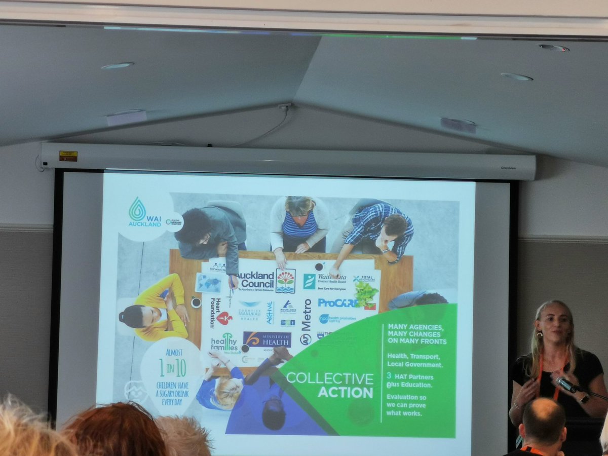 Have you ever thought about how many water fountains are in Auckland? <a href="/AmandaBrien/">Amanda O'Brien</a> profiles <a href="/HealthyAuckland/">HAT</a> #WaiAuckland Currently 1 fountain per 4500 people vs 1 per 1500 in Melbourne #anaconf19 Great example of #collaboration #temahitahi with many involved #RefillNZ <a href="/refillnz/">RefillNZ</a>