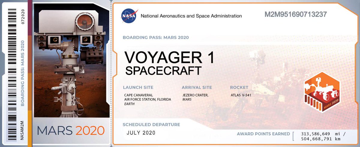 NASAVoyager's tweet image. Just like I carry the Golden Record with sounds and images from Earth, @NASA's next rover, #Mars2020, will carry chips bearing names to the surface of the Red Planet.
Click here to send your name to Mars: go.nasa.gov/Mars2020Pass
