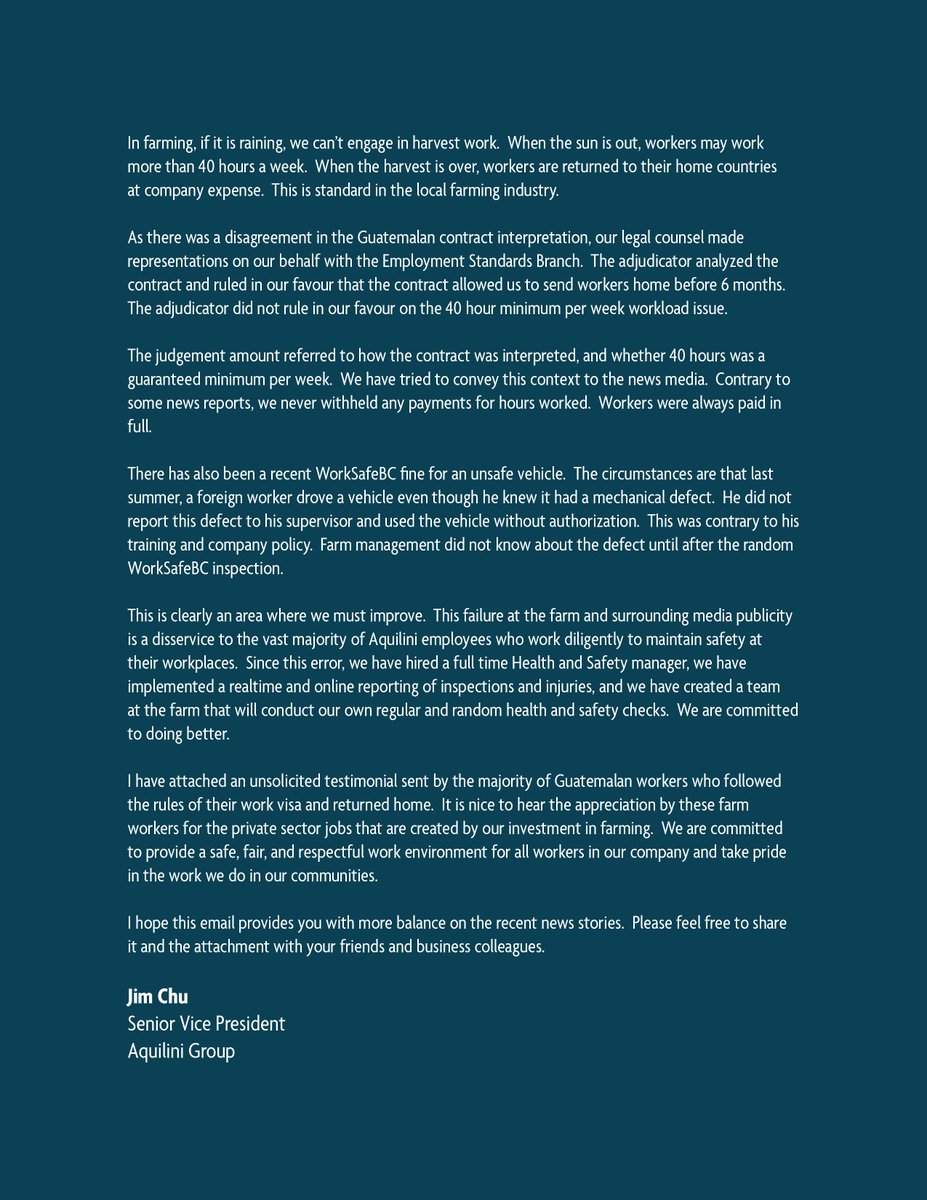 Francesco Aquilini On Twitter This Letter Went Out To