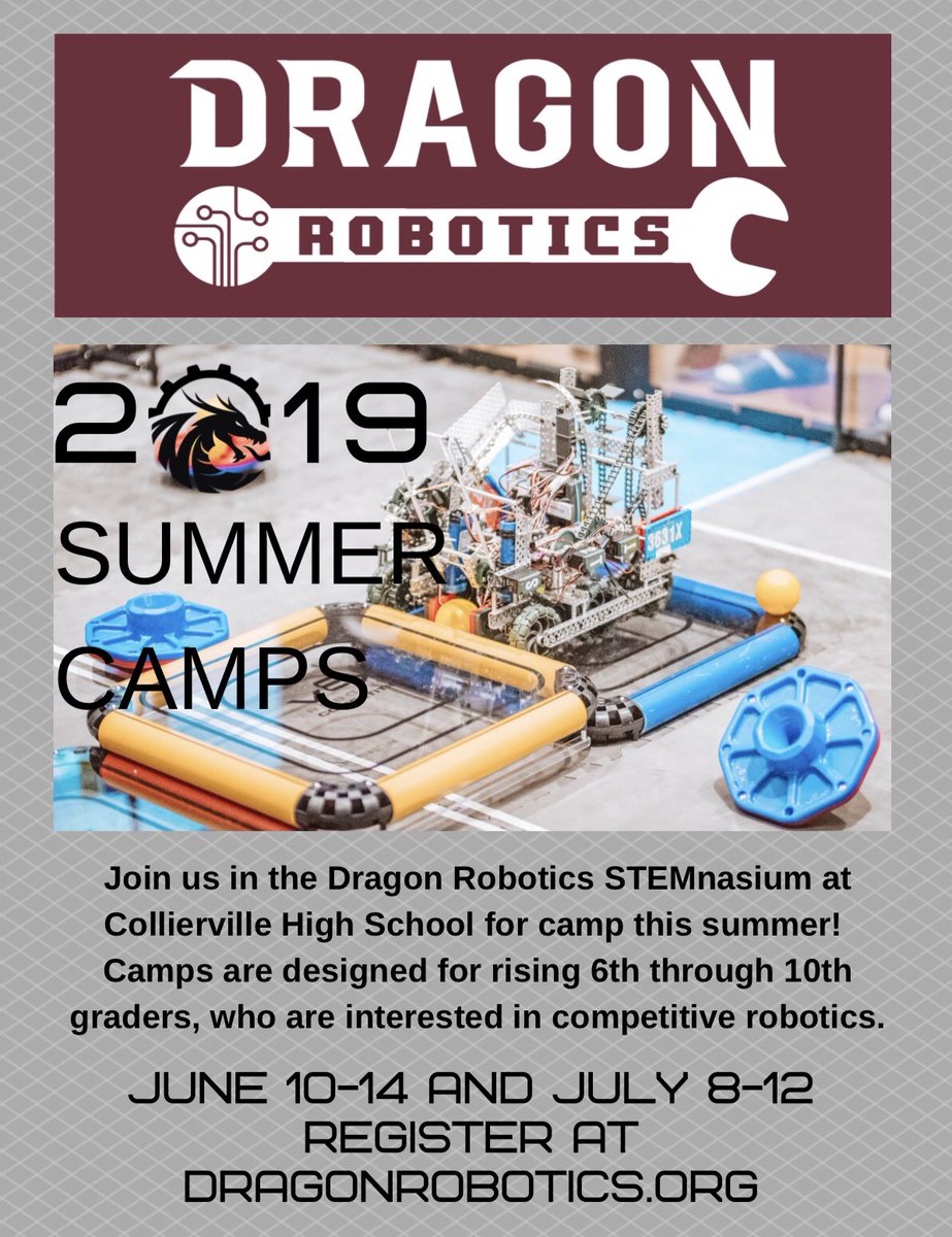 Dragon_Guidance's tweet photo. Robots and programming and VEX, oh my! CHS offers many camps this summer, including Robotics Camp with @dragon_robotics ! https://t.co/mf5hvN1WdI