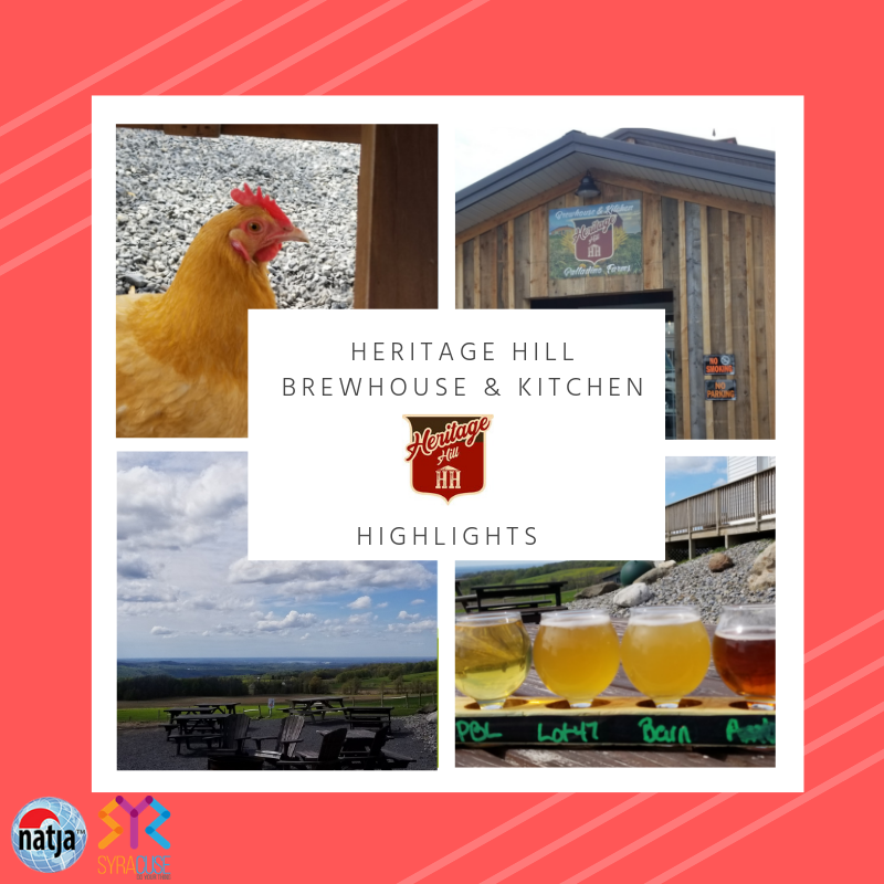 tweetNATJA's tweet photo. Heritage Hill Brewhouse & Kitchen Highlights:
Sweeping views, crisp craft brews, wide open spaces, and furry friends! This farm to table (and glass) #brewhouse was such a hit!
Thank you @HeritageHillNY & @VisitSyracuse
#HeritageHill #SYRStories https://t.co/wEelyAi4X8