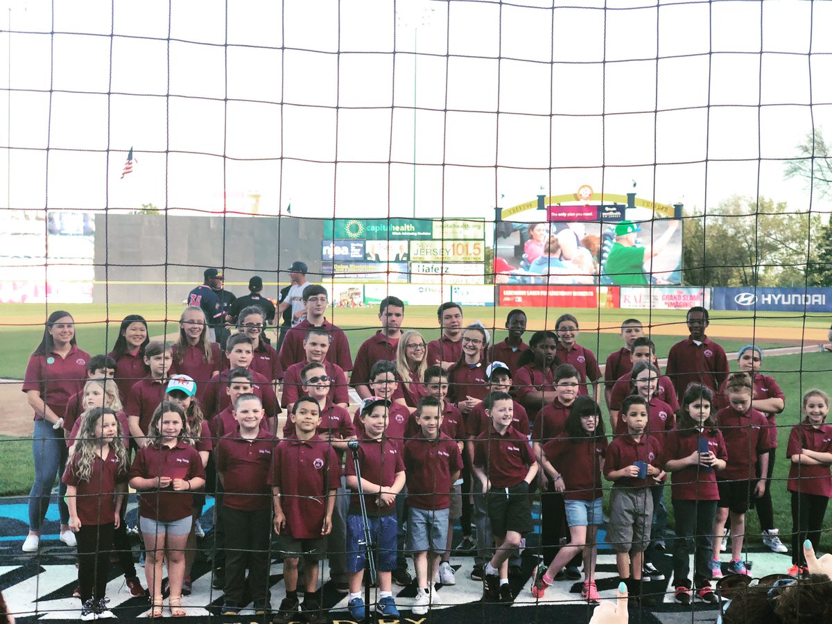 HolyTrinityPA's tweet photo. Holy Trinity students sang the National Anthem at the @TrentonThunder Baseball game this evening! 🎤 #HolyTrinityPA #trentonthunder https://t.co/Qnp8Sfq9i6