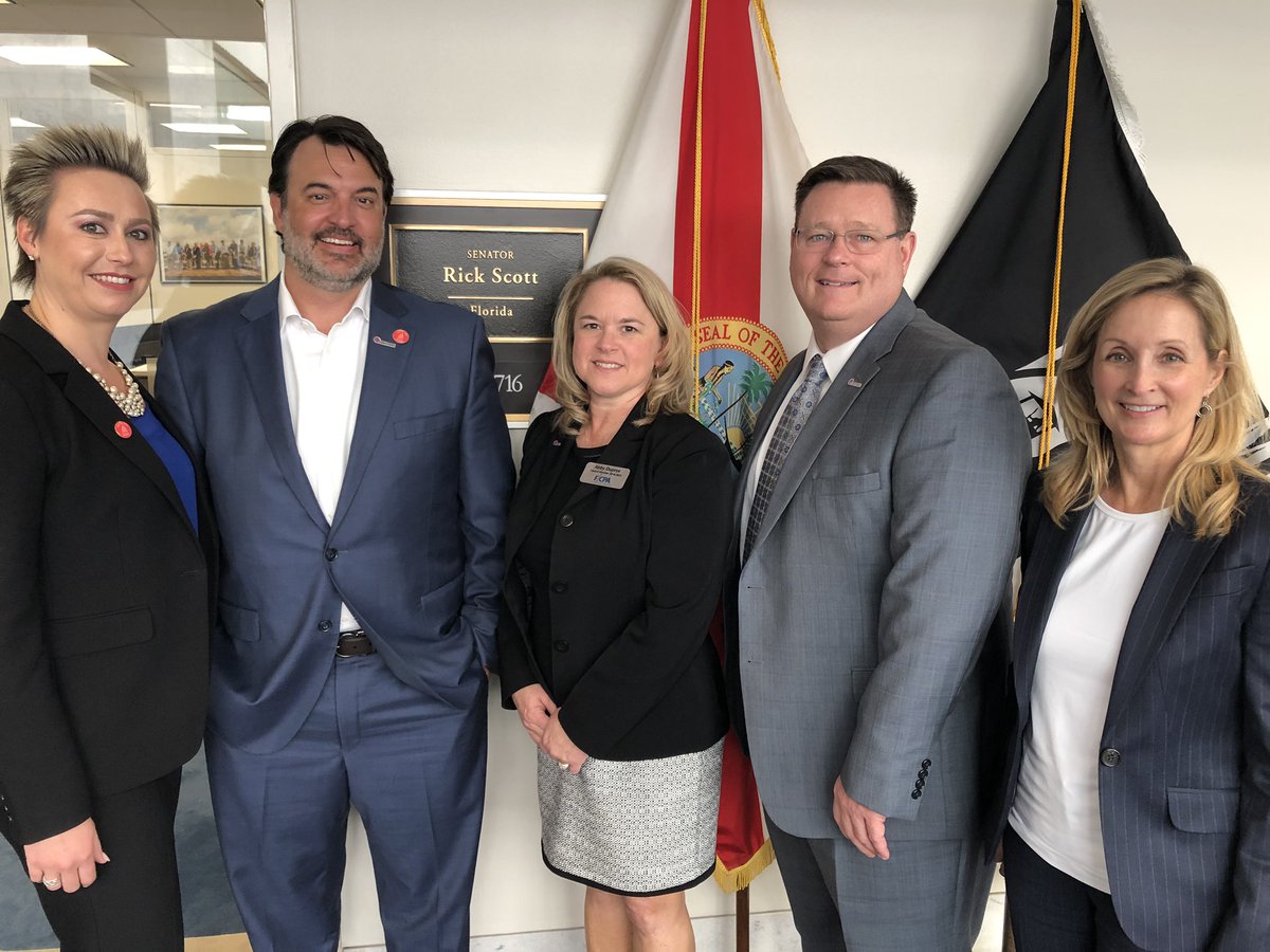 Thanks <a href="/SenRickScott/">Rick Scott</a> for the hospitality today! Your staff took great care of us! We especially appreciate all your efforts on Disaster Tax Relief!  #AICPAGC19 #FICPAlive #850Strong  <a href="/FICPA/">FICPA</a>
