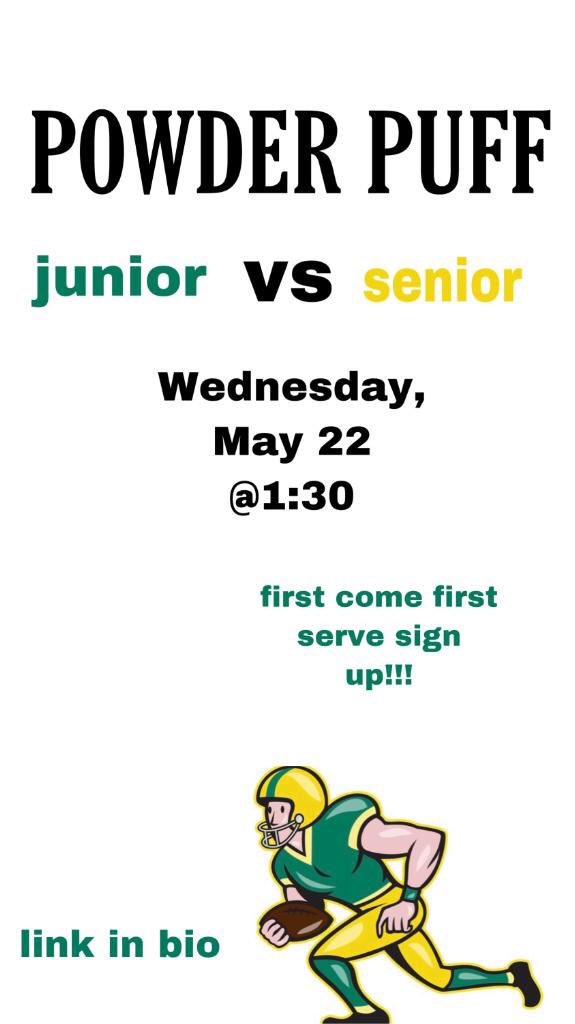 DONT FORGET TO SIGN UP FOR POWDER PUFF TOMORROW!!! LETS GET A CROWD 💪🏻😤🤫 bhssnell.weebly.com/fca.html