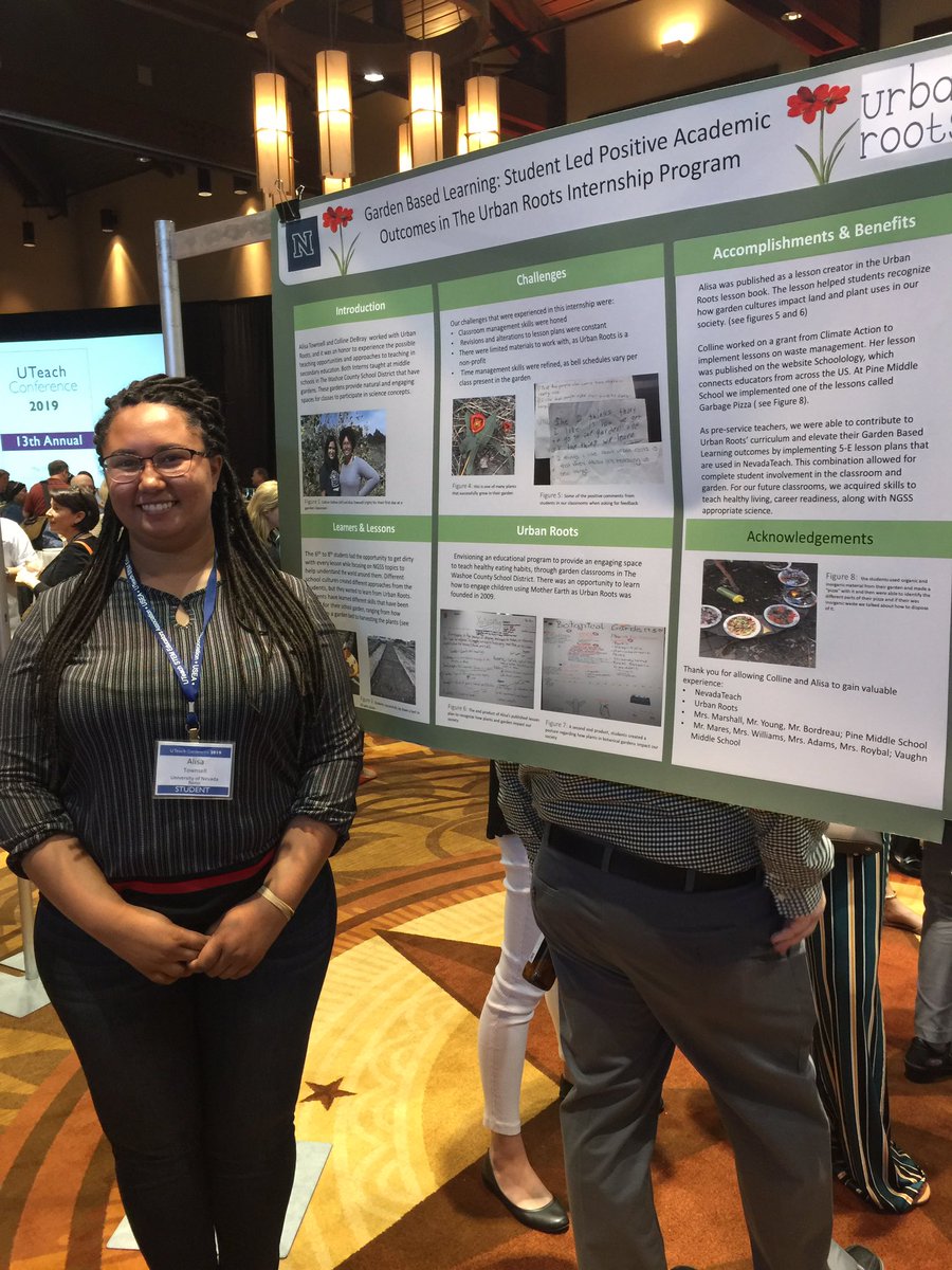 NevadaTeach, UNR (@nevadateach) on Twitter photo Alisa, a #NevadaTeach student, presents her poster about garden-based learning from her internship with Urban Roots at the <a href="/uteachinstitute/">The UTeach Institute</a> conference. #uteachnation #teachag Alisa, a #NevadaTeach student, presents her poster about garden-based learning from her internship with Urban Roots at the <a href="/uteachinstitute/">The UTeach Institute</a> conference. #uteachnation #teachag