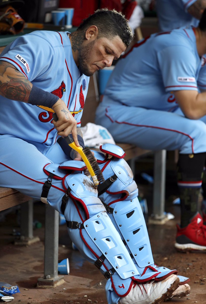 Baseball Bros on X: Yadier Molina has the sickest looking catchers gear  👀🔥  / X