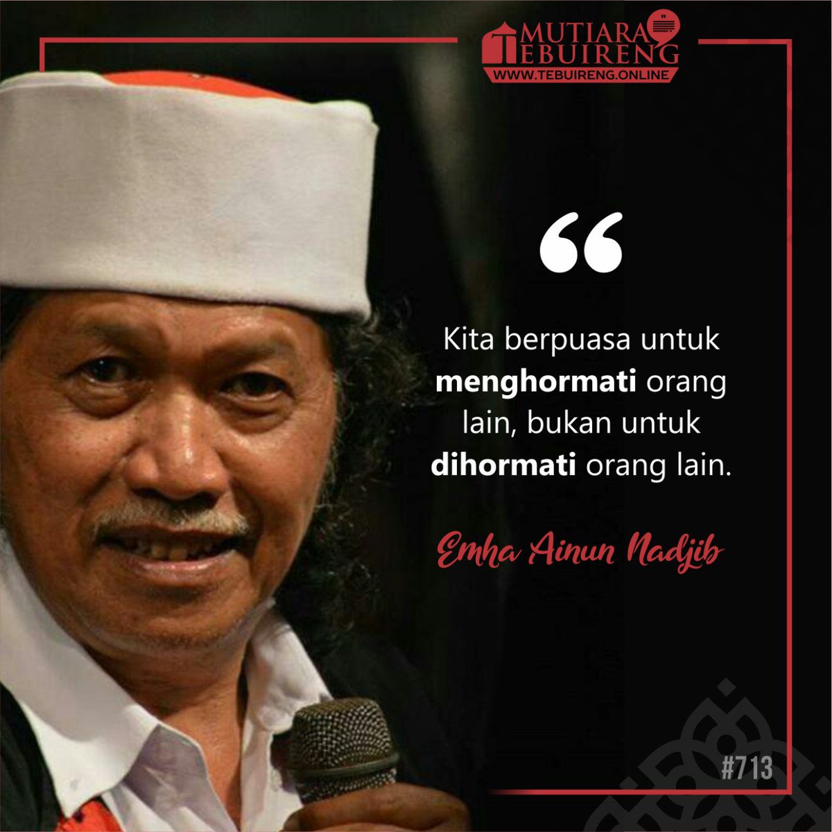 tebuirengonline's tweet photo. Ya Allah, terimalah puasa kami, shalat kami, sujud kami, dan ampunilah kami, kasihilah kami, wahai Dzat Yang Penuh Kasih
#MutiaraKata #mutiaratebuireng https://t.co/0uXlF7GLj5
