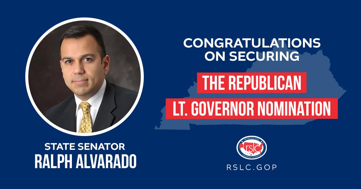 Congratulations @Alvarado4Senate on securing Kentucky’s Republican Lieutenant Governor nomination! We look forward to supporting you in the general election.