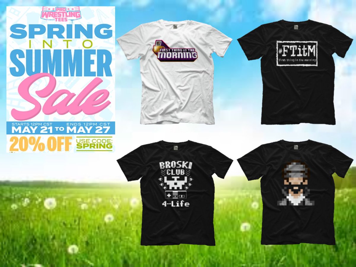 rockybaia's tweet photo. Guys check this out a great deal on #ProWrestlingTees you don't want to miss!
From 5/21 to 5/27
Enter promo code: SPRING
and get 20% OFF on these exclusive @Iksorb #FTitM merch
Start shopping NOW! ⬇️
https://t.co/5vpfBS7MiC
#ProWrestling #tshirtdesign #Merchandise #podcast https://t.co/FigXKBAQ1f