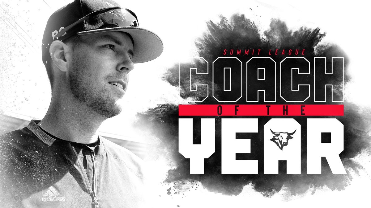Evan Porter. ⚫️🔴⚾️
Summit League Coach of the Year. 🏆

#EveryoneForOmaha | #OmahaBSB