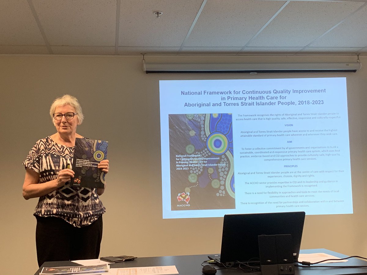 KatCacavas's tweet photo. CQI in action at the National, jurisdiction and local level! So many important stories being shared @CRE_IQI biannual meeting. Thanks @NACCHOAustralia, @CopleyKerry and Jo Loader. #CREIQI #IndigenousHealth #CQIiseverbodysbusiness https://t.co/EfFYNp0nBJ