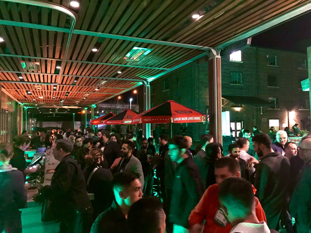 SunilSharmaCo's tweet photo. It’s simply incredible to see the tech world partying together like this in Toronto. The energy is incredible. The @Raptors won. This is Night Summit @DistilleryTO @CollisionHQ #CollisionConf https://t.co/mQTOkrgfV2