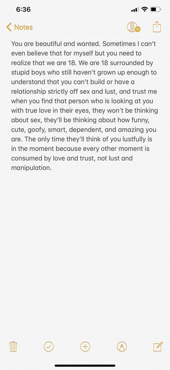Macieee33's tweet photo. I had to send this text to a friend today and it hurt my heart to have to write this for her. After writing this I realized I needed this message just as much as she did and I hope if anyone else needs this, they read it too. (not just for girls) https://t.co/mD4DVmN2xQ
