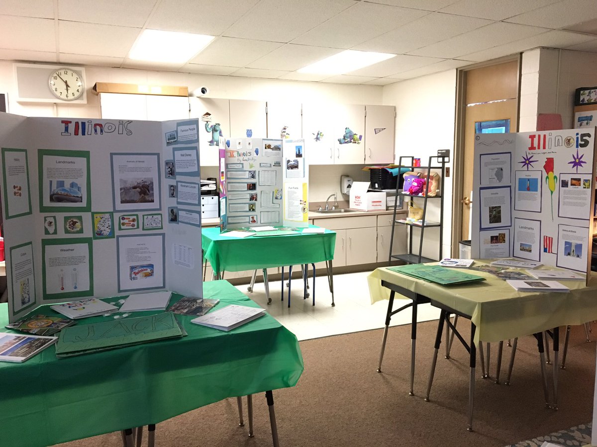 MrsChangGrove's tweet photo. I am so proud of these researchers & writers learning all about our state & making such amazing presentations at our Success Night! (1 of 2) #SSGS #SuccessNight #PostersAndBooks @GroveAve220 https://t.co/o4Cj0tP2bo
