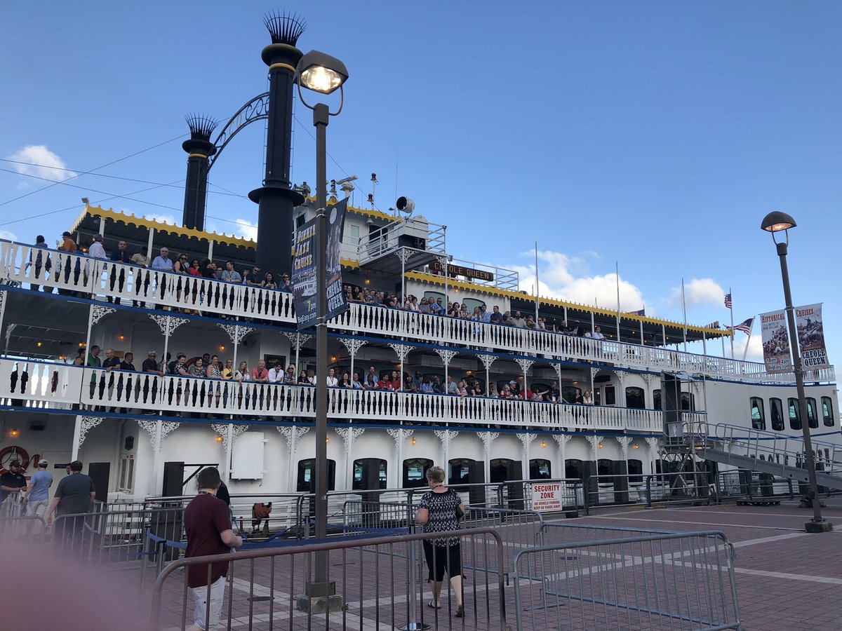 IACAorg's tweet photo. Cruising on the Creole Queen on the beautiful Mississippi River.  #IACA19 https://t.co/nrA2kzacud