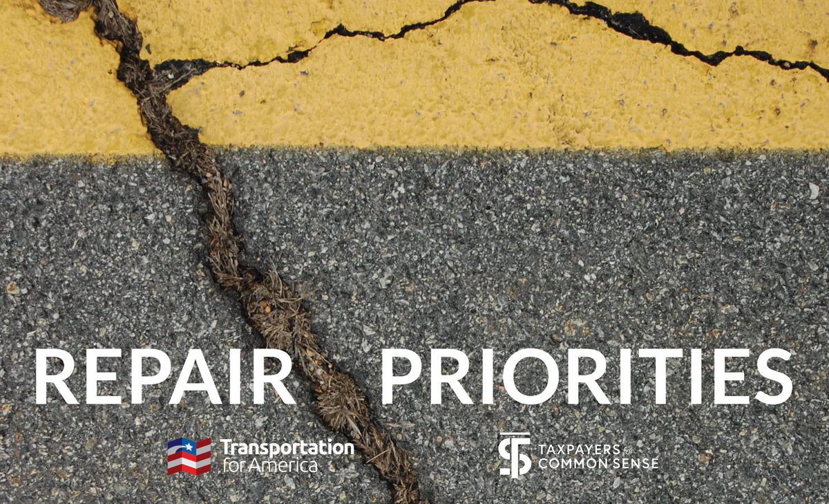 T4America's tweet photo. The nation’s roads are deteriorating, contributing to a looming financial problem, yet it’s direct reflection of states deciding to underinvest in repair for decades. #RepairPriorities #InfrastructureWeek https://t.co/ghJKyjr4m7 https://t.co/lAXELKdkiE