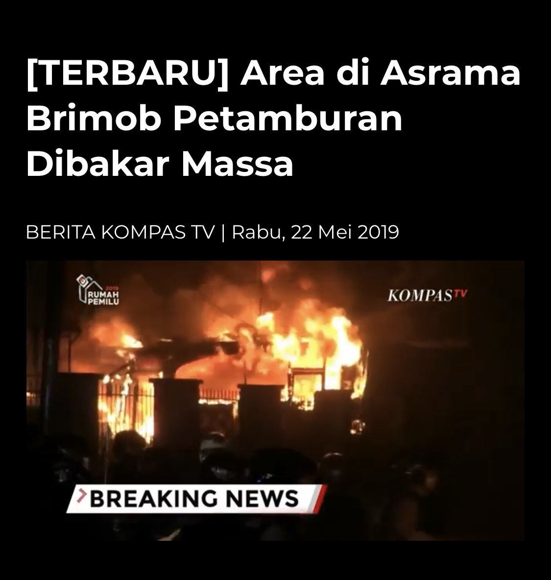 jokoanwar's tweet photo. Kalau pimpinannya tanpa bukti teriak-teriak 'CURANG! CURANG! KITA DIZALIMI! KEPUNG BAWASLU!" ya gimana nggak ricuh? If there's blood, it's in their hands. 

Aksi damai my ass. https://t.co/q941DwCsE8