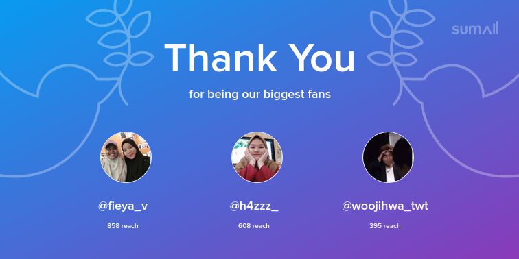 Our biggest fans this week: fieya_v, h4zzz_, woojihwa_twt. Thank you! via sumall.com/thankyou?utm_s…