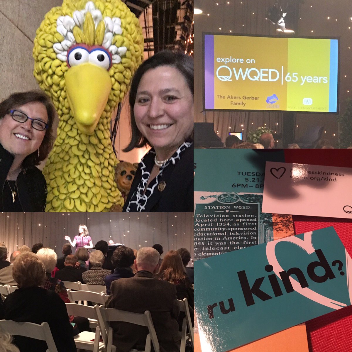 RepGaydos's tweet photo. @wqed 65th Anniversary Celebration with Big Bird &amp; Deb Acklin, WQED President &amp; CEO. Special performance by soprano Gail Mosites and financial update by @BillGriffeth of @nightlybusinessreport #workingforpa44 #rukind #expresskindness https://t.co/Ov4U1qxQ83
