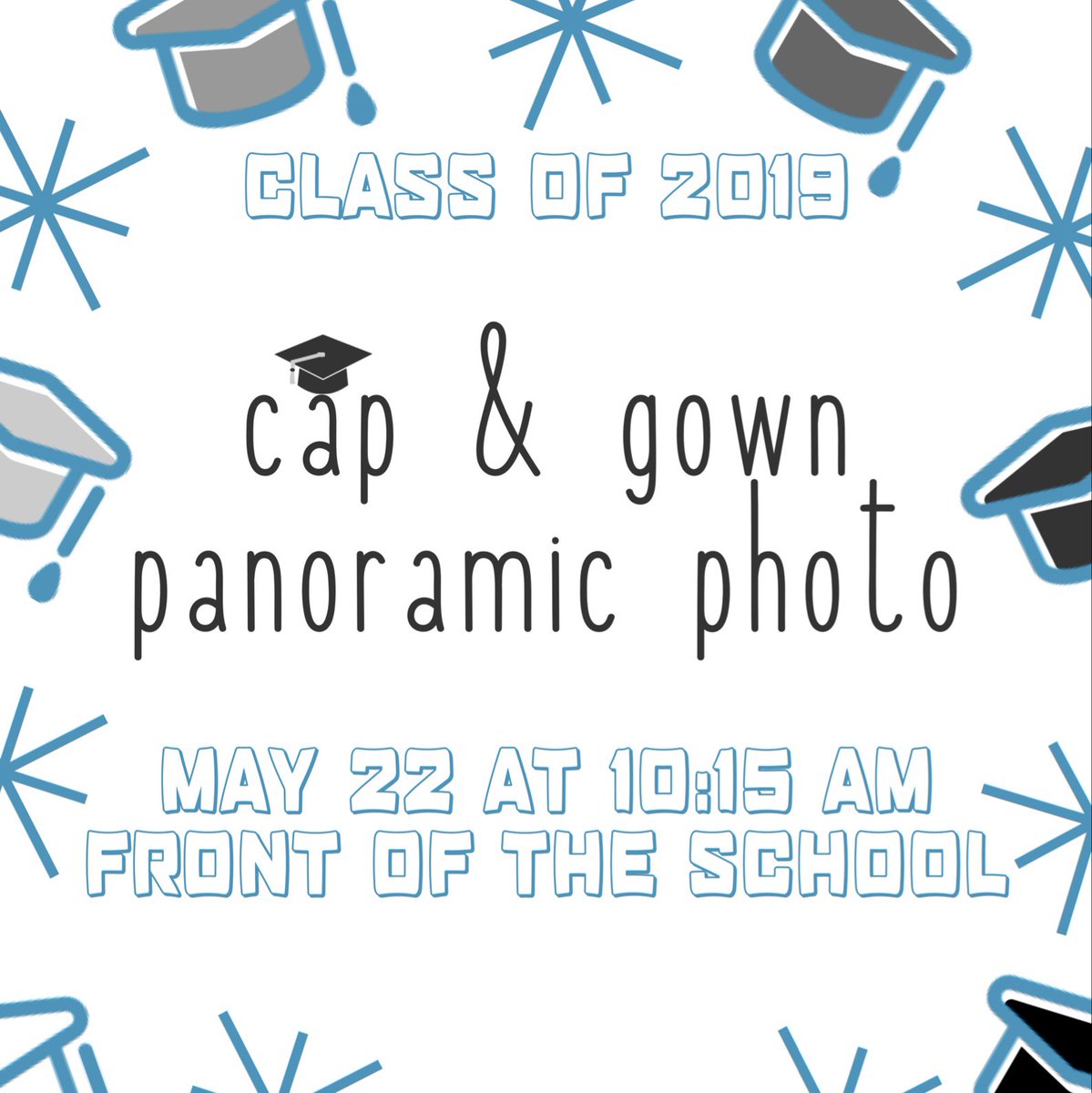 2019_vmhs's tweet photo. SENIORS: Make sure to wear your cap and gowns tomorrow and meet in the front of the school at 10:15!! https://t.co/X5ziaKSB1Y