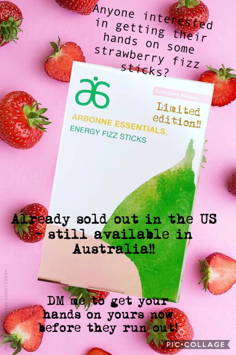 LizziFromOz's tweet photo. Strawberry Fizz has run out in the US! DM me to order yours now!! #strawberryfizzsticks #ArbonneEssentials #arbonneaunz #arbonneUS #helpingmyarbonnefam 💕🌿 https://t.co/eobTi9McIQ