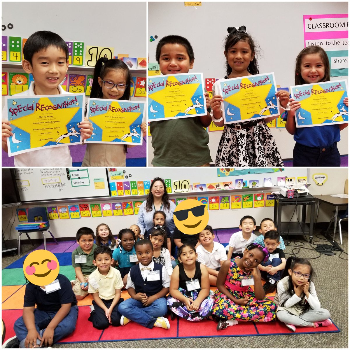 MsSummerPao1's tweet photo. ***Award Day*** Today we honor those well-behaving and hardworking kinder students!!! Thank you for your good example!!! @PetroskyPirates @AliefISD @AliefProud #aliefmission #AliefMandarinImmersion #AliefProud https://t.co/XEBgzVv8L5