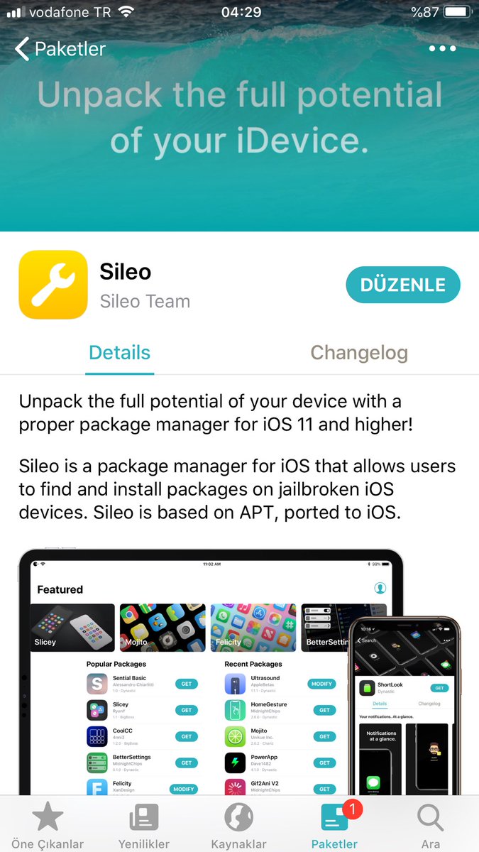 dlymension's tweet photo. Sileo 1.0.8 Updated!! https://t.co/GfT1N3lmXx