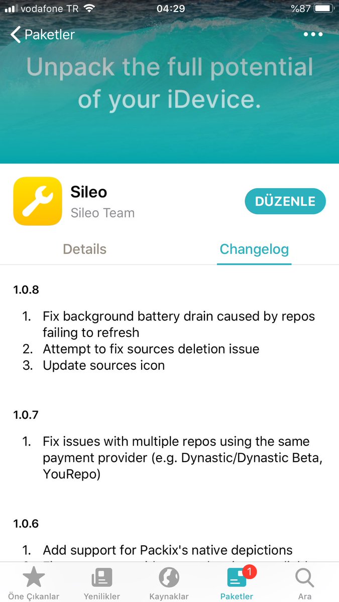 dlymension's tweet photo. Sileo 1.0.8 Updated!! https://t.co/GfT1N3lmXx