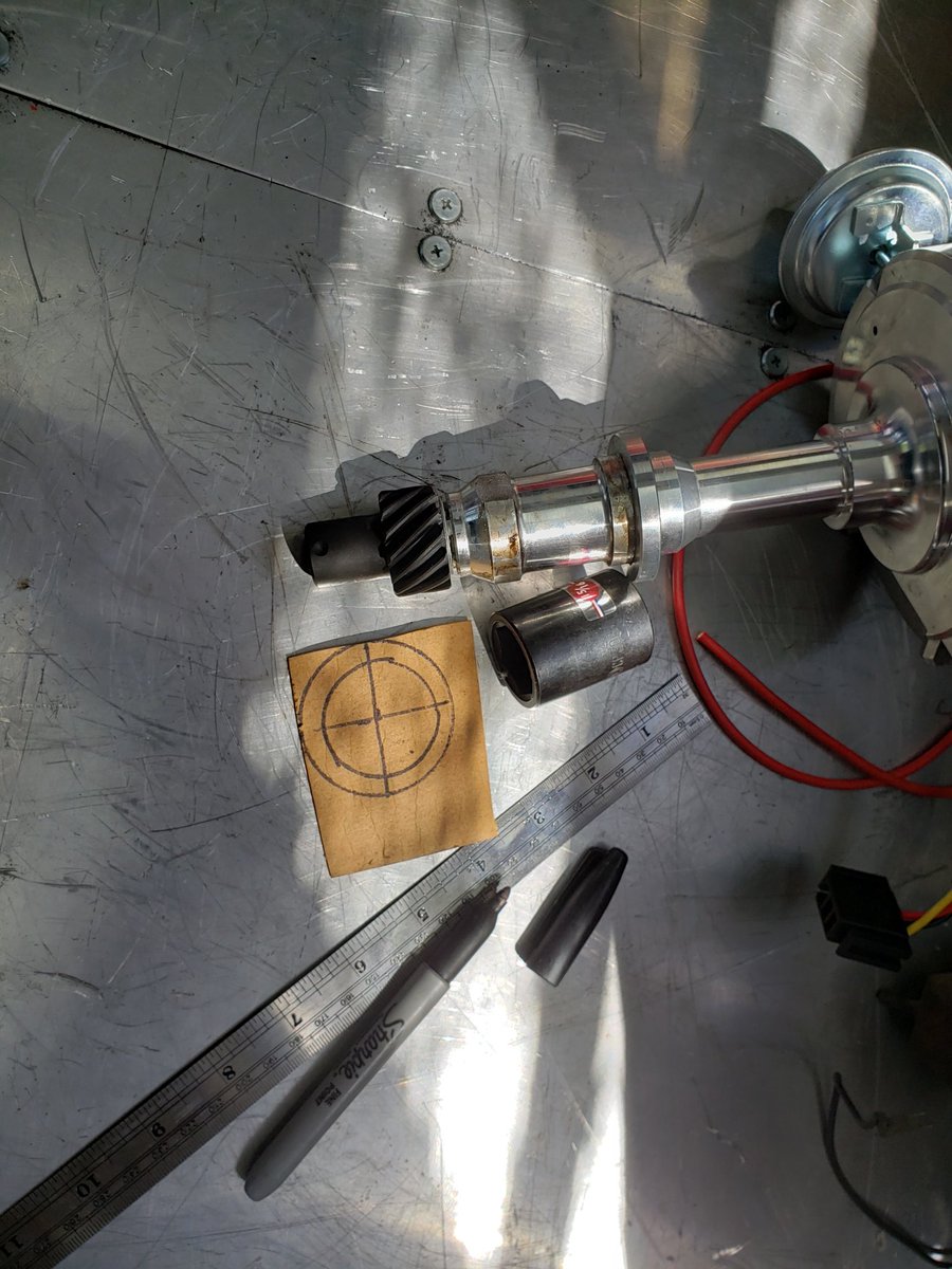 motormouthradio's tweet photo. Ok, so waddaya do when installing a new distributor on #projectGTO and you don't have a gasket? You make one, that's what you do. Matco sockets make great circle templates too. https://t.co/GDYPcID26Z