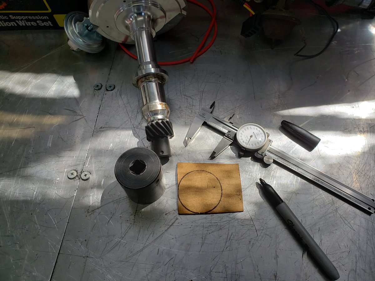motormouthradio's tweet photo. Ok, so waddaya do when installing a new distributor on #projectGTO and you don't have a gasket? You make one, that's what you do. Matco sockets make great circle templates too. https://t.co/GDYPcID26Z