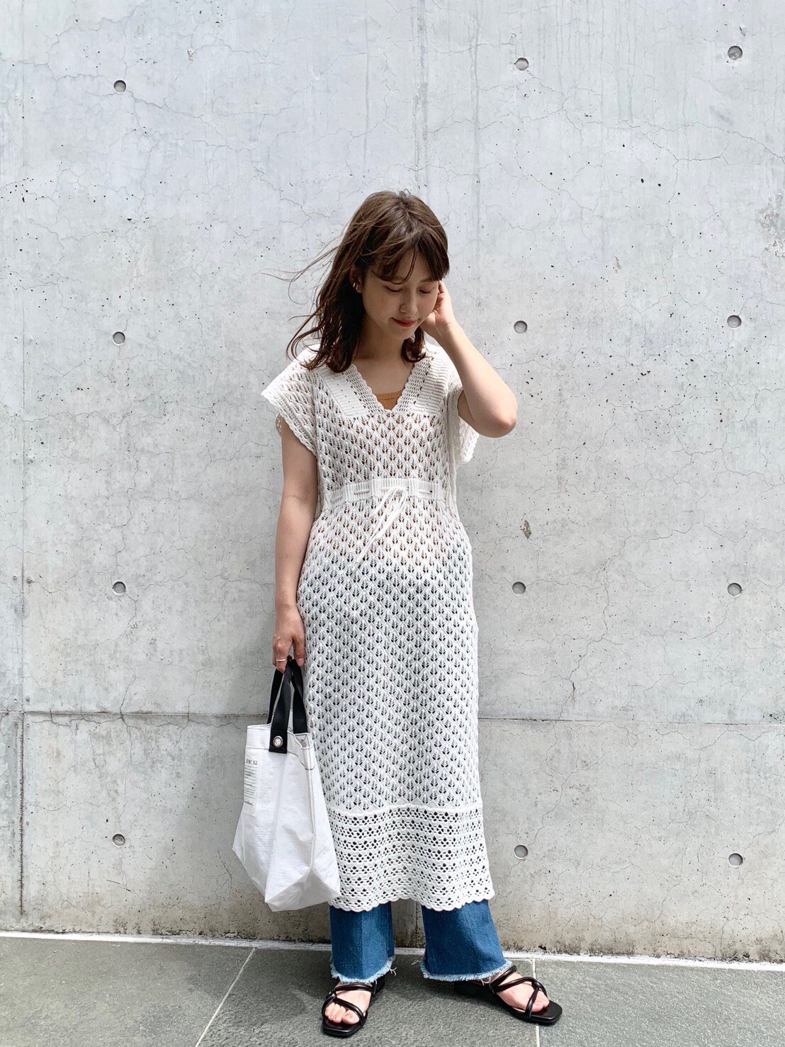 Kastane Styling かぎ針レース編みニットワンピース 6900 Tax