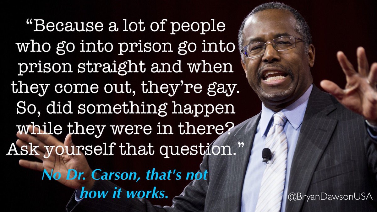 ‪Sure, Secretary of Housing and Urban Development Ben Carson thinks an REO is an #Oreo‬

‪He also thinks:‬
‪1) The Egyptian pyramids were built store grain‬
‪2) Darwin’s evolution is “of the adversary”‬
‪3) Prison makes you gay‬
‪4) Obamacare which insured 21M is the same as slavery‬

‪#Oreos‬