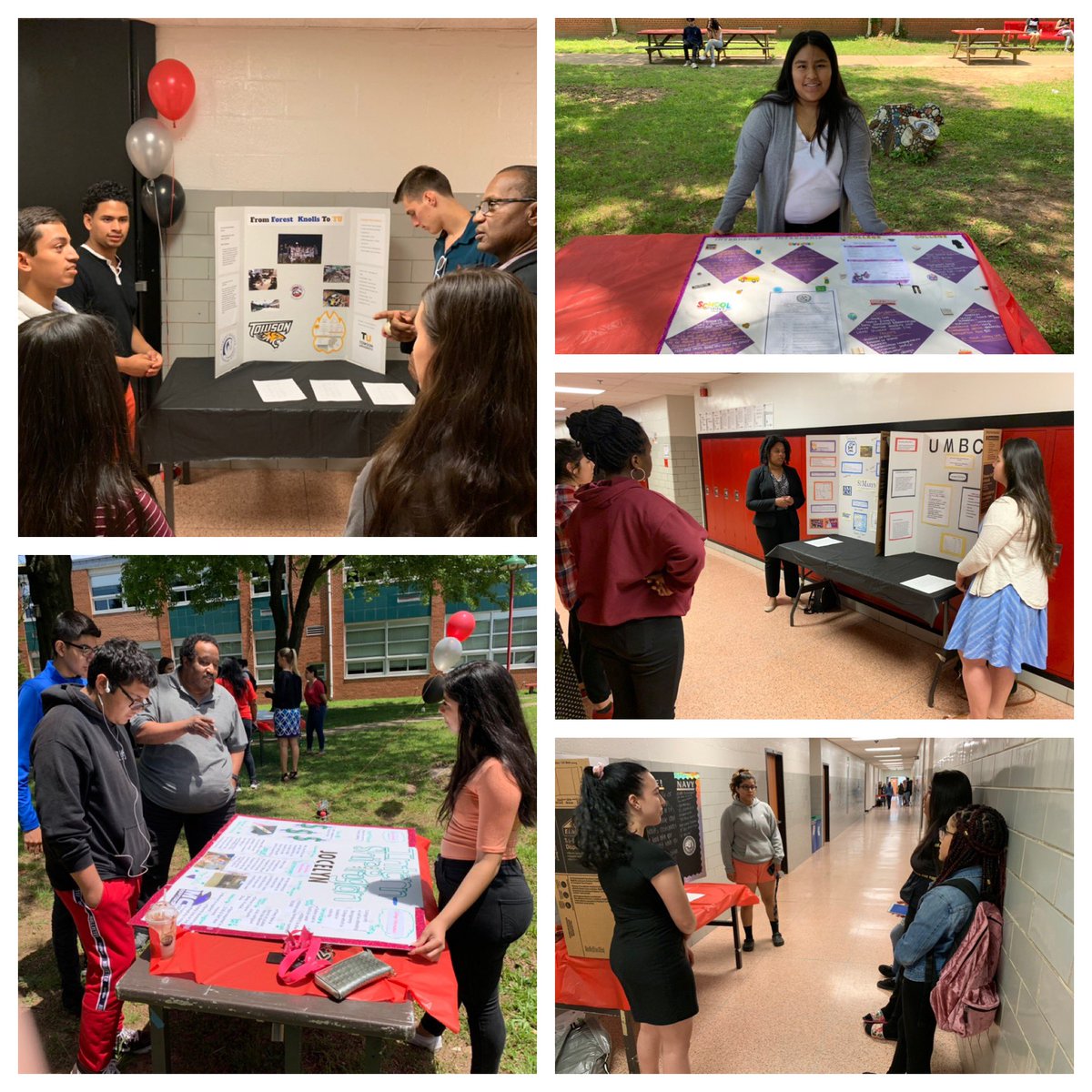 NHSAcademies's tweet photo. Scenes from Day 1, of our 2 day Senior College and Career Fair! Seniors shared experiences w/ underclassmen about Internships, college choices, application/job interview processes, Edison, entering the work force, &amp; much, much more. So proud of their amazing work! @NorthwoodPrin https://t.co/6iGlRemWA5