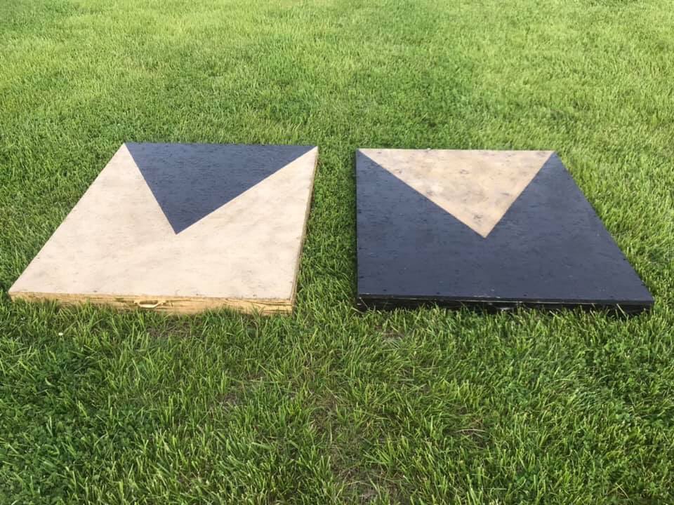 halcomb_34's tweet photo. Fowling game rentals! Super fun and family friendly game to play! Great Graduation party game!  Four person game. The first team to knock over the pins wins. There is a red/white set and a black/gold set. Each set comes with the boards, pins, footballs and is $50 per day to rent. https://t.co/pdWu7df5Ph