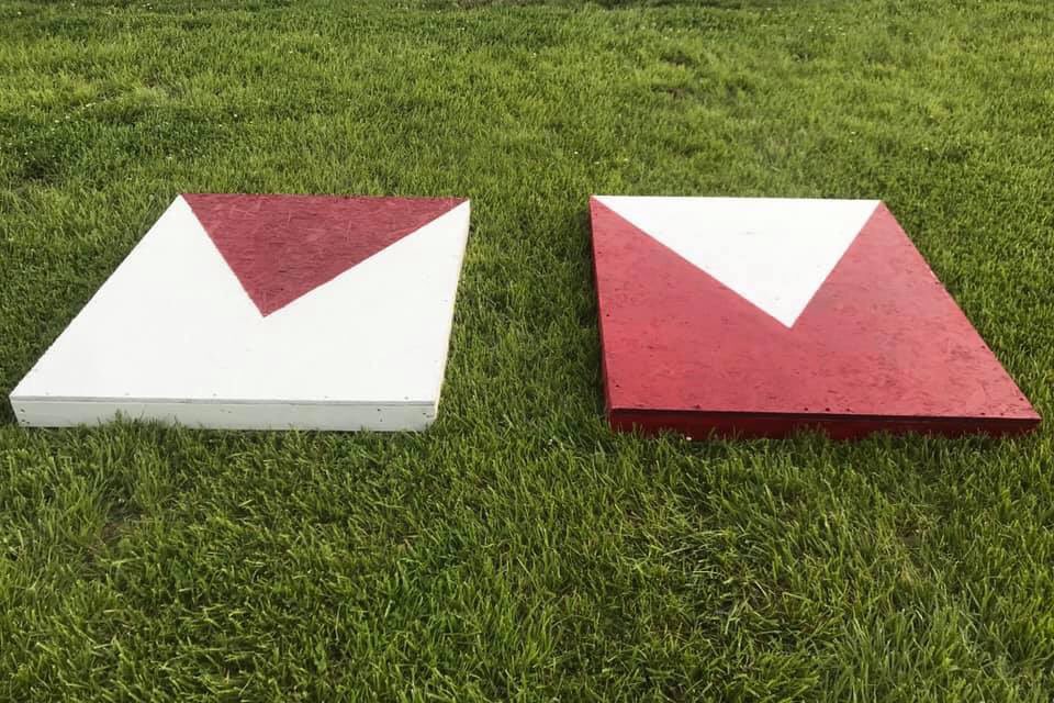 halcomb_34's tweet photo. Fowling game rentals! Super fun and family friendly game to play! Great Graduation party game!  Four person game. The first team to knock over the pins wins. There is a red/white set and a black/gold set. Each set comes with the boards, pins, footballs and is $50 per day to rent. https://t.co/pdWu7df5Ph