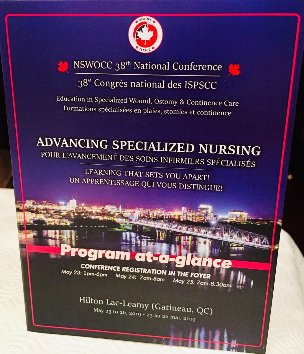 Getting ready for the 38th NSWOCC National Conference! Looking forward to the educational program and networking with Canadian colleagues! @CatherineHarley @CAETAcademy17 @NSWOC @cdncontinence @OstomyCanada  #wound #Ostomy #Continence