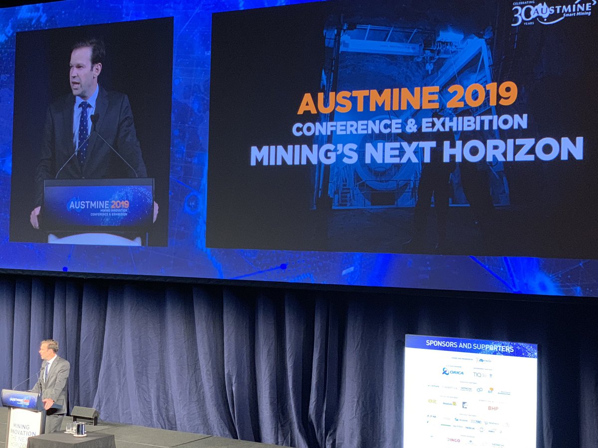 Good to have Hon. Matthew Canavan opening the 2nd session of #Austmine2019 Hopefully our Resources Minister in the new cabinet. #getonwiththejob #mining  @CSAGlobal