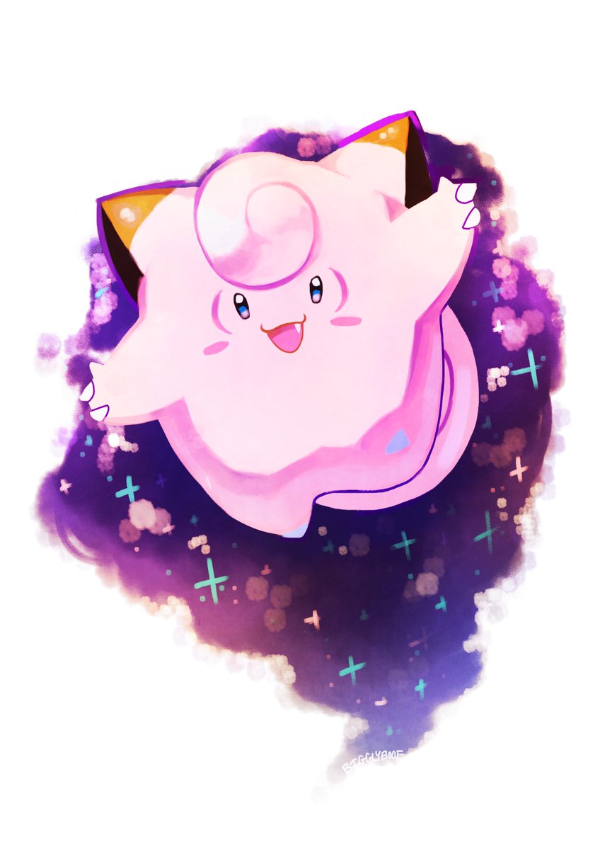 Bigglyboof Clefairy Doodle Pink Cute Evolves With A Moon Stone You Bet I Love It Pokemon