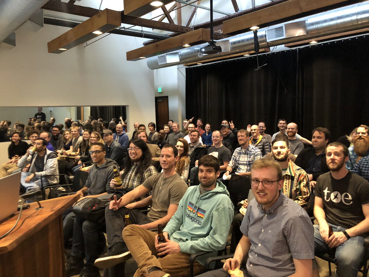 elseloop's tweet photo. It’s @frontendpdx night and we’ve got a roomful if beautiful nerds @ConnectiveDX for another ⚡️ lightning talk night ⚡️ with five speakers. https://t.co/uOzGgWtXq2