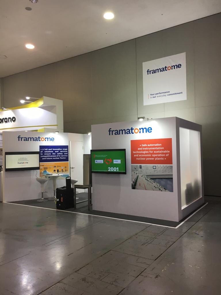 NgcParis's tweet photo. Voici le stand de @Framatome_ au #KoreaAtomicIndustrialForum sur la magnifique île sud-coréenne de Jeju ! 
Une réalisation @NgcParis 
#conseil #conception #réalisation #standbuilder #salon https://t.co/xG8kbheGtw