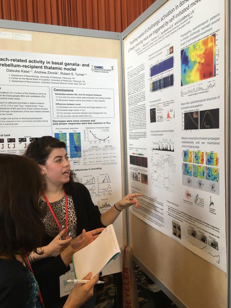 GoldbergLab's tweet photo. Lior (@LTiroshi) presenting at #IBAGS 2019 in #Biarritz the striatal cholinergic neuropil wavelike activity in freely moving mice as seen thru @Inscopix' #nVista system https://t.co/kcCKYuvaQc