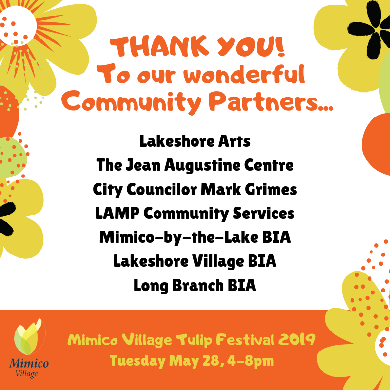 A very special shout our to our wonderful Community Partners!  Join us on Tuesday May 28th and stop by each of these booths for more information on their services and programs in our community.
