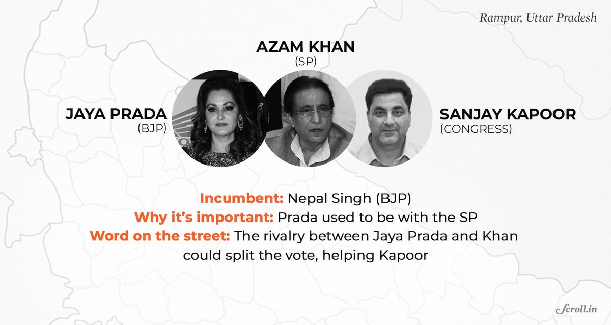 scroll_in's tweet photo. #KeyFights: Against Jaya Prada, can Azam Khan translate state-level success to a Lok Sabha spot? https://t.co/orfI82lq6p
#ElectionsWithScroll https://t.co/4lbxNseu1A