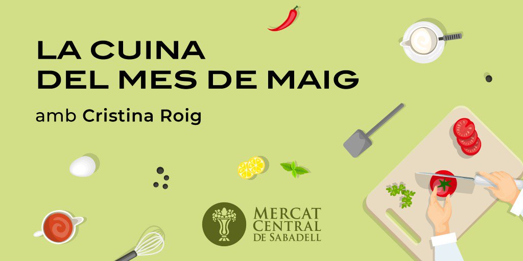 🥕🍅🥬 Aquest divendres arriba 'La cuina del mes de maig'. És una activitat 👪 familiar i gratuïta impartida per la Cristina Roig on coneixereu i tastareu sucoses receptes de temporada. Us esperem divendres al #MercatCentraldeSabadell de 18.00 a 20.00. #Sabadell #tallerdecuina