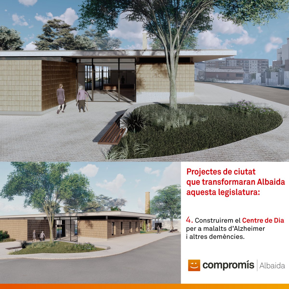 🌱 Donem resposta a una reivindicació del poble:
🗣 Aquesta legislatura CONSTRUIREM el CENTRE DE DIA per a les persones malaltes d'ALZHEIMER i ALTRES DEMÈNCIES.
💪 programacompromisperalbaida.com
#CreixemAmbTu
#Albaida