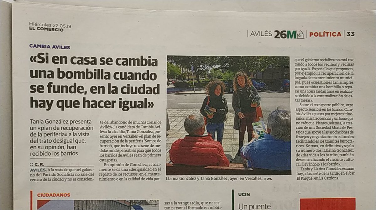 📰 "Si en casa se cambia una bombilla cuando se funde, en la ciudad hay que hacer igual"
Ayer presentando en Versalles nuestro plan de recuperación 'Somos de Barrio' 👇👇
#CambiaAviles #Futuro #26M