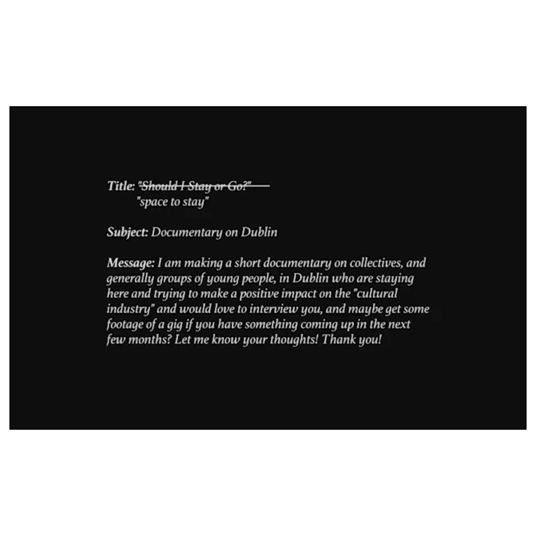 We’re delighted to be featured in a new documentary that follows creative collectives working to make Dublin a more cultural and vibrant city. Space to Stay launches at Jaja Studios at 7pm this evening!
#spacetostay